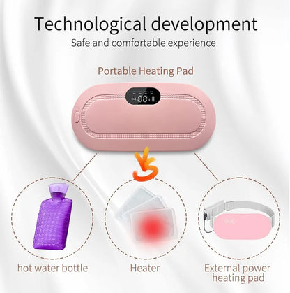 Menstrual Heating Pad and Massager – Gentle Heat & Soothing Vibration for Period Pain Relief